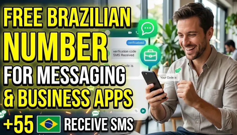 Free Brazilian Virtual Phone Number for Messaging and Business Apps