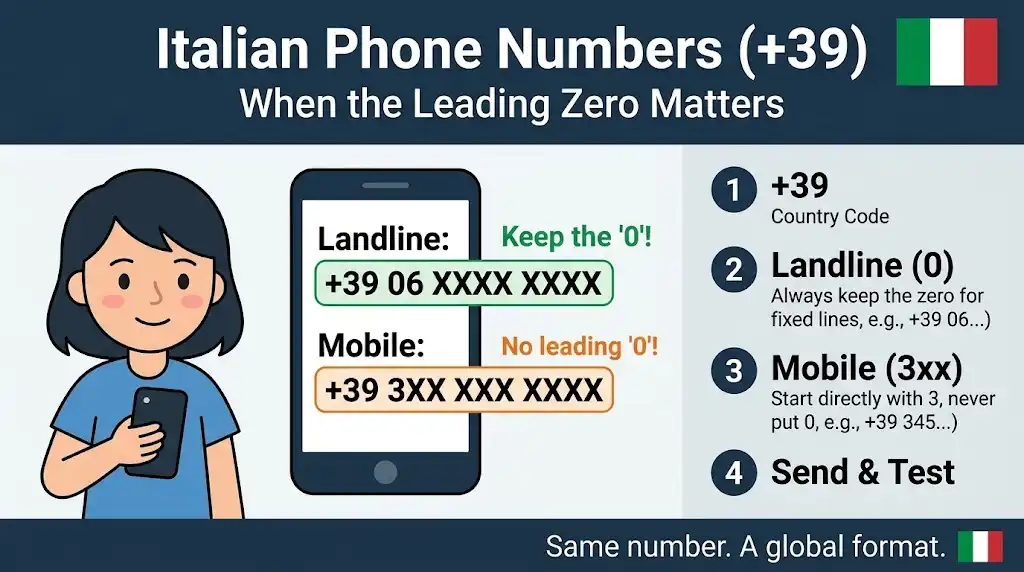Italian Phone Numbers (+39): When the Leading Zero Matters